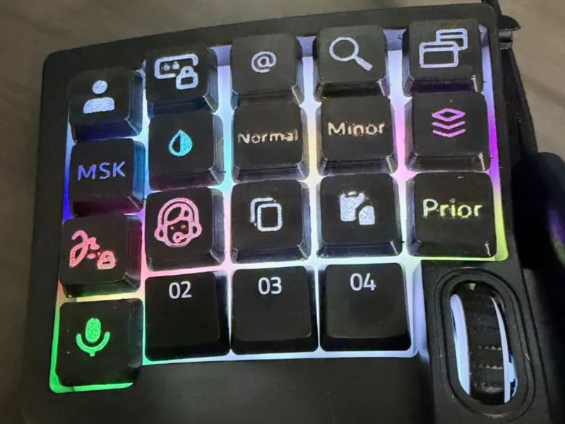 Razer Tartarus V2 Shinethrough Keys