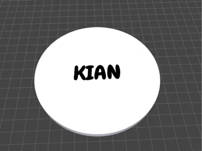 Round Personalized Coaster with Name