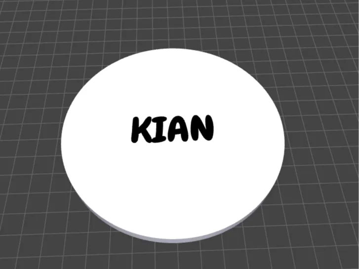 Runder personalisierter Untersetzer mit Namen