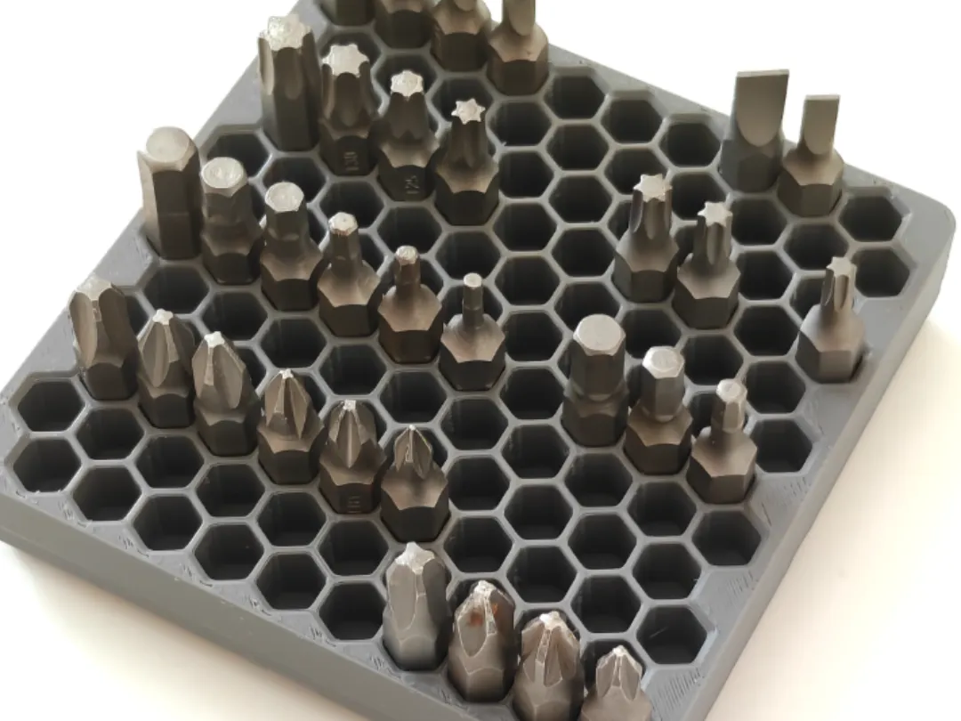 Support Gridfinity pour embouts hexagonaux 6,35 mm