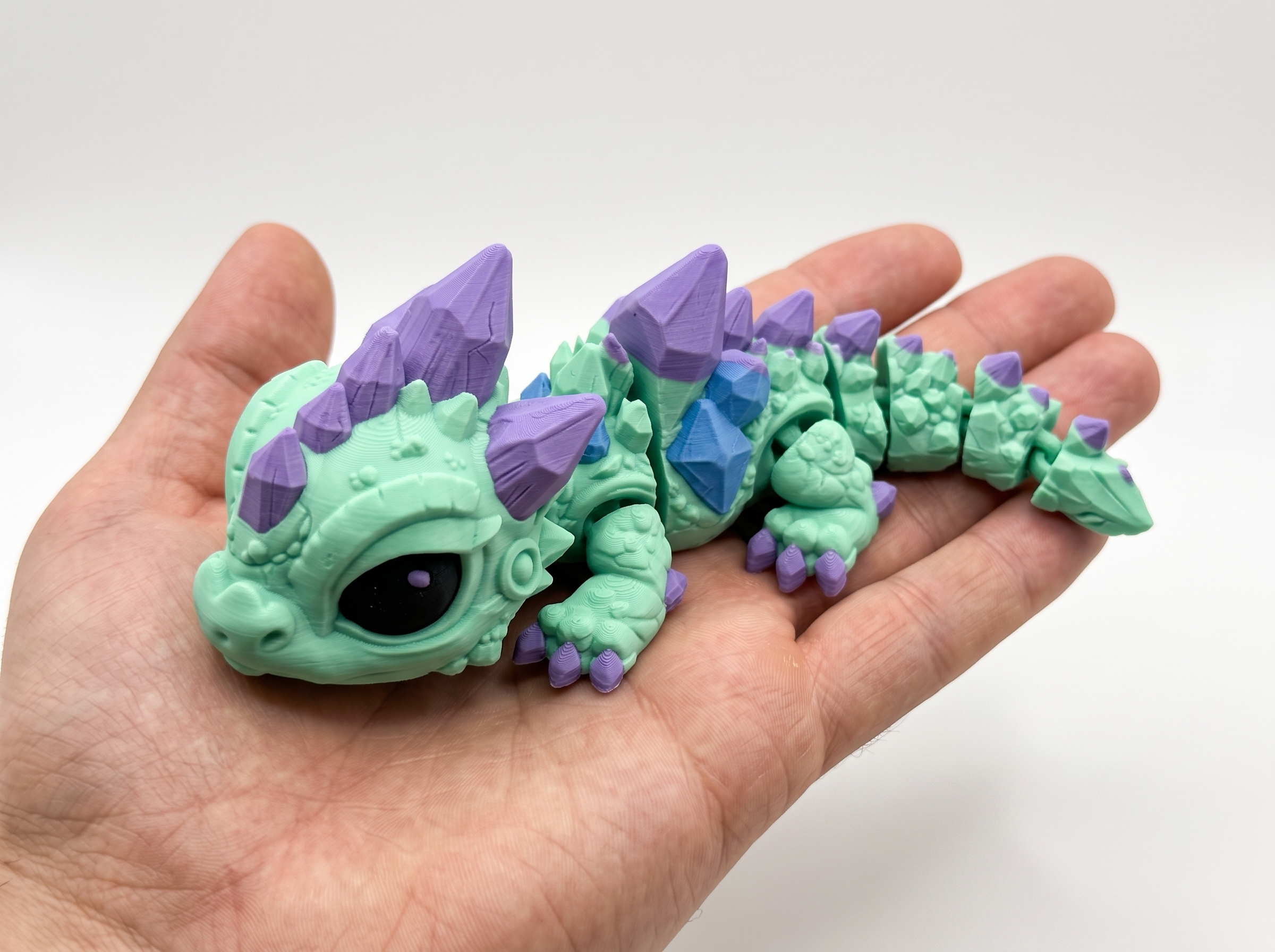 Cute Flexi Crystal Dragon – Articulated Toy - 1
