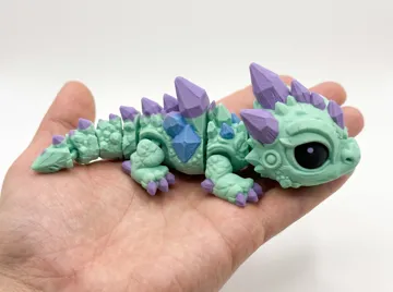 Adorno temático: Cute Flexi Crystal Dragon – Articulated Toy — vista de referencia 3