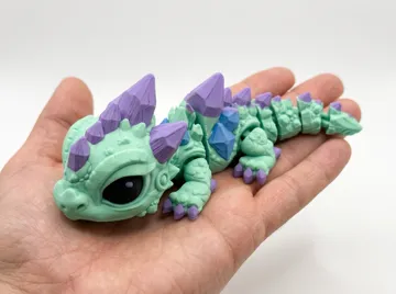 Adorno temático: Cute Flexi Crystal Dragon – Articulated Toy — vista de referencia 4