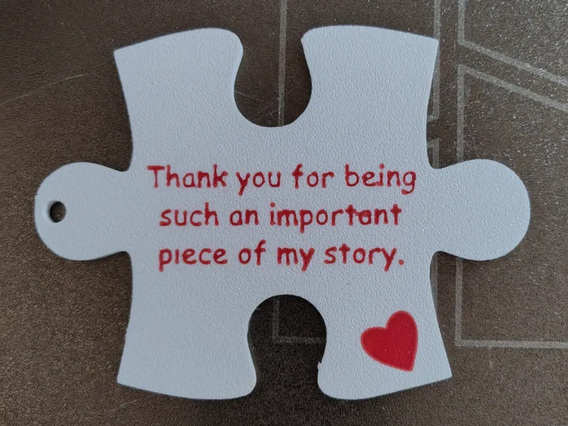 Piece of my Story Puzzle Piece Keychain