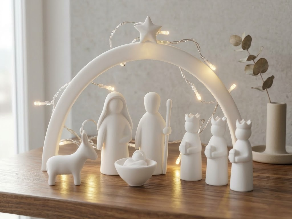 Minimal Nativity Scene – Christmas Decor - 1