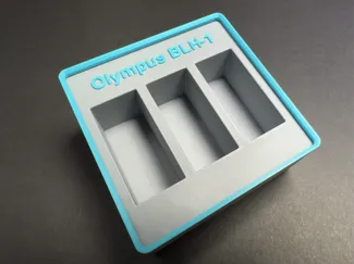 Gridfinity Olympus BLH-1 Battery Holder: E-M1 MkII