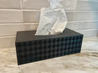 Tissue box cover with pattern