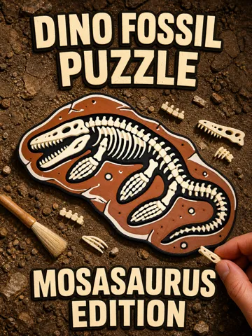 Adorno temático: Mosasaurus Puzzle - Dinosaur Fossil — vista de referencia 2