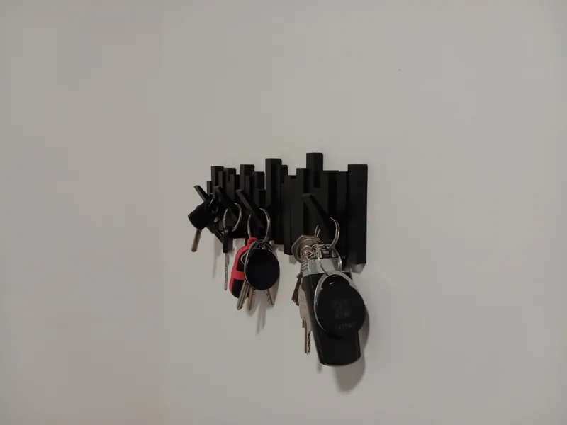 Flip down key rack