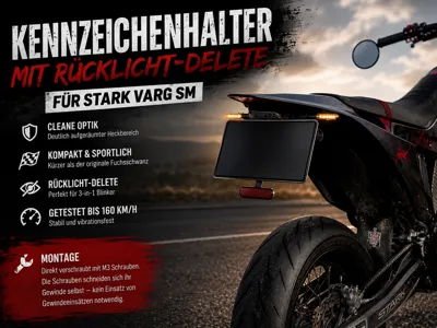 Stark Varg SM Plate Holder - Tail light delete