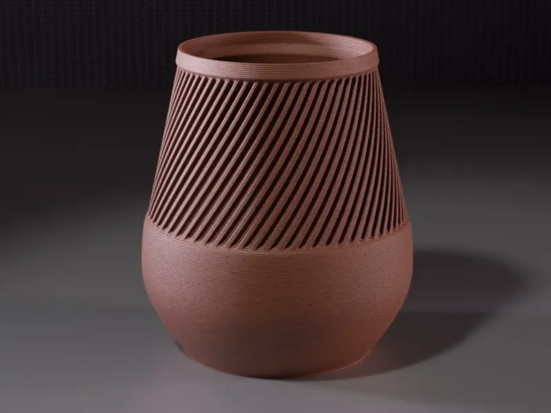 Vase 0001B Pear vase twisted