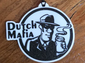 flush faced dutch mafia  keychain