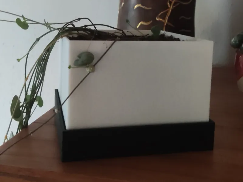 vaso e sottovaso quadrato