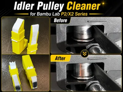 Idler Pulley Cleaner for Bambu Lab P2/X2 Series
