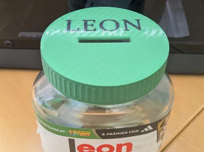 Personalized 750g Nutella jar as a money box