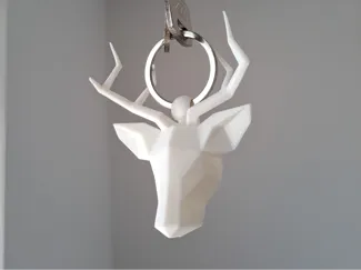 Deer skull keychain
