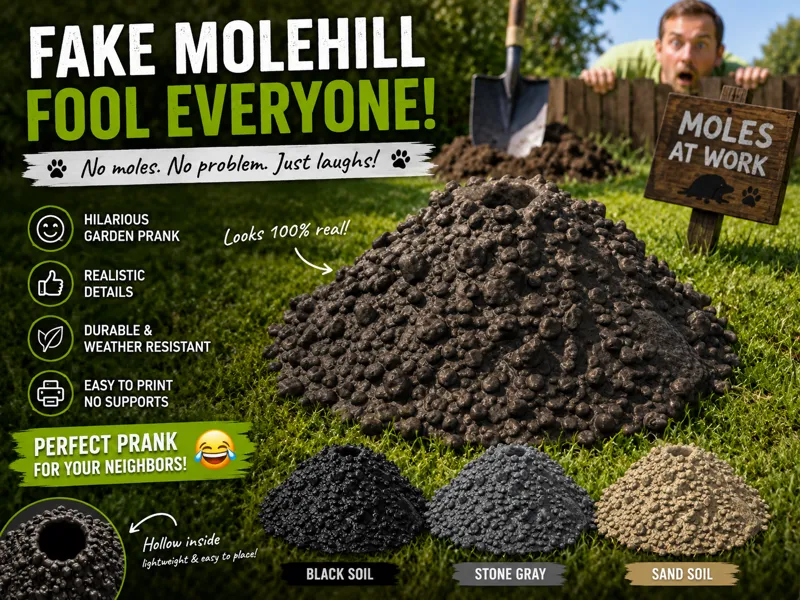 Fake Molehill - Funny Garden Prank