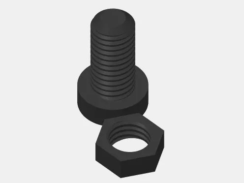 simplified M10 screw and nut [DEPRECATED]