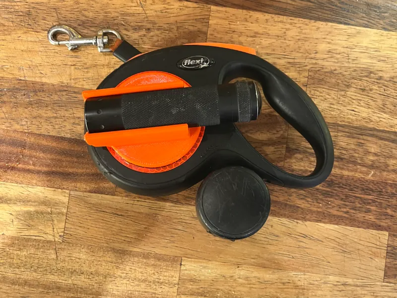 flashlight holder for dogleash