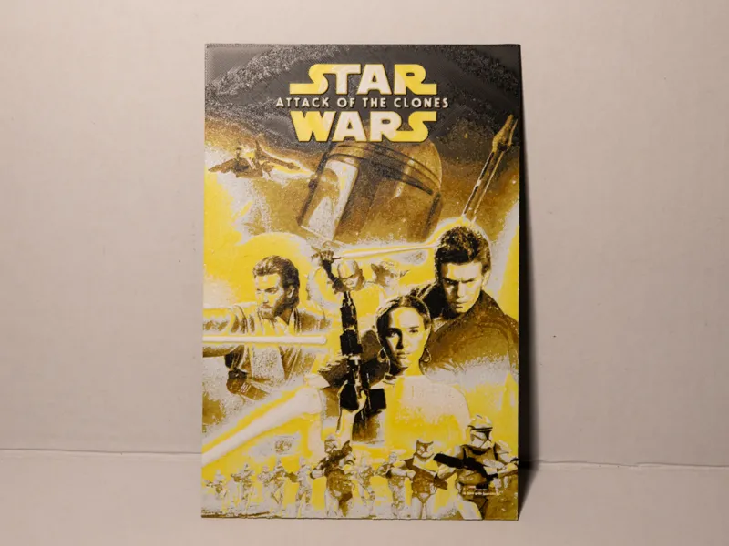 Star Wars Attck Of The Clones Hueforge Poster