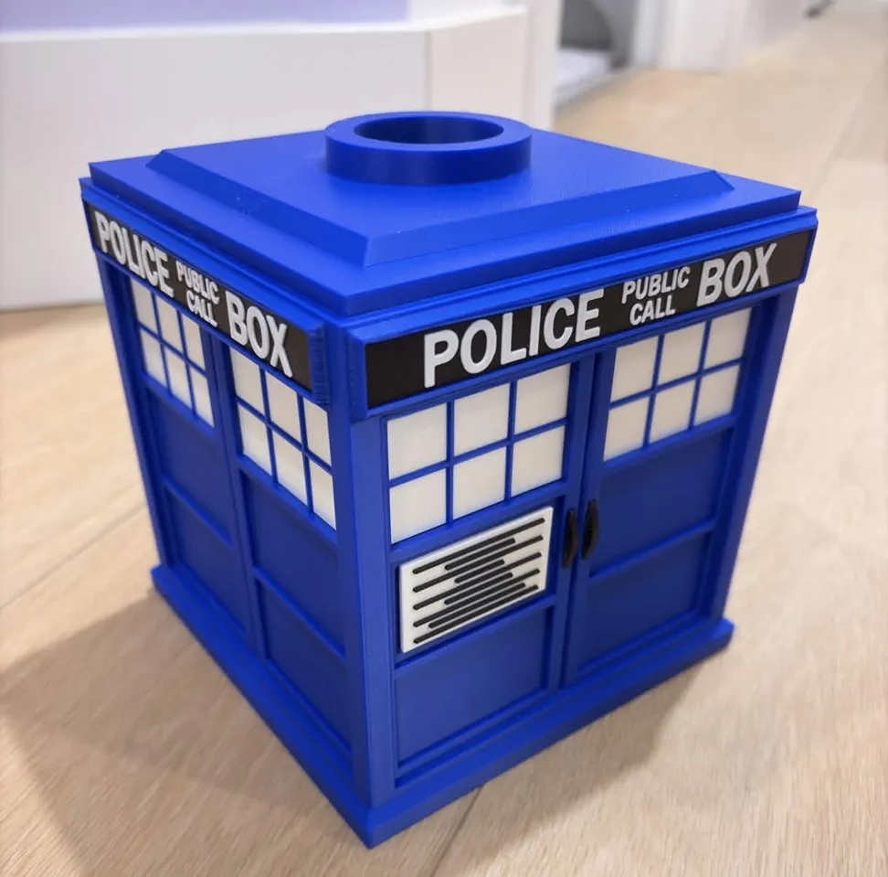 Doctor Who Tardis Tissue Box Cover - Free 3D Print Model - MakerWorld