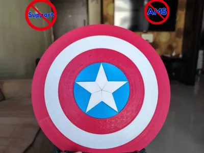 Captain America Shield Desk Showpiece SUPPORT FREE