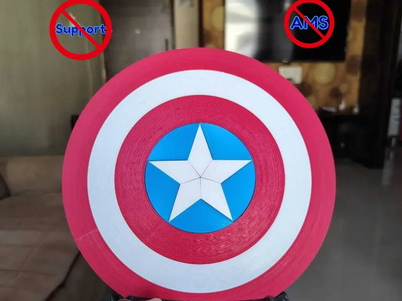 Captain America Shield Desk Showpiece SUPPORT FREE
