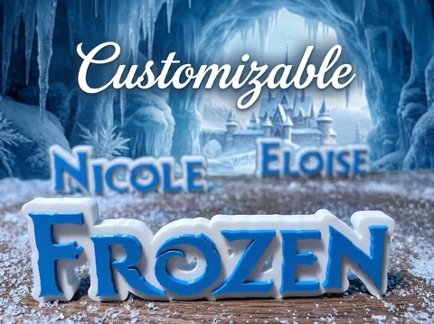 Modelo para impresión 3D: Frozen Name Tag Customizable — referencia de MakerWorld