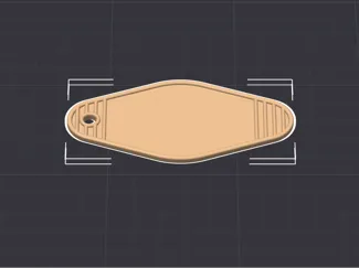 Blank Hotel Motel Keychain | Retro Hotel Keychain