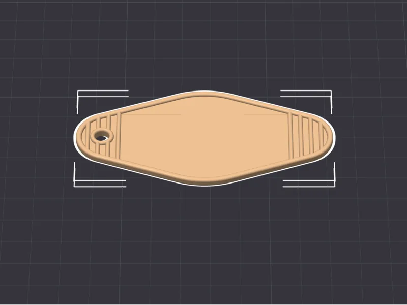 Blank Hotel Motel Keychain | Retro Hotel Keychain