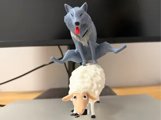 wolf leapfrog a sheep
