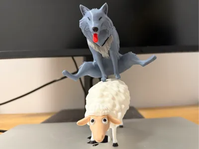 wolf leapfrog a sheep