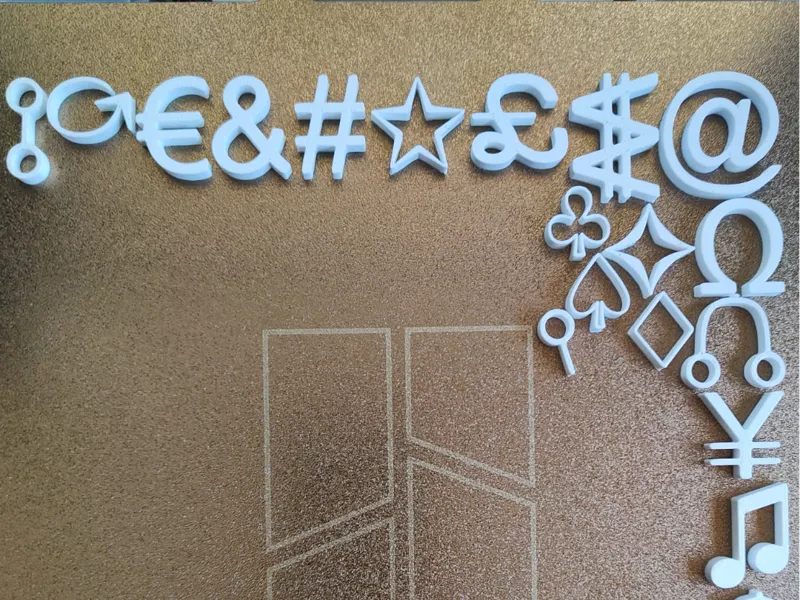 Icons and symbols ready-to-print 3D