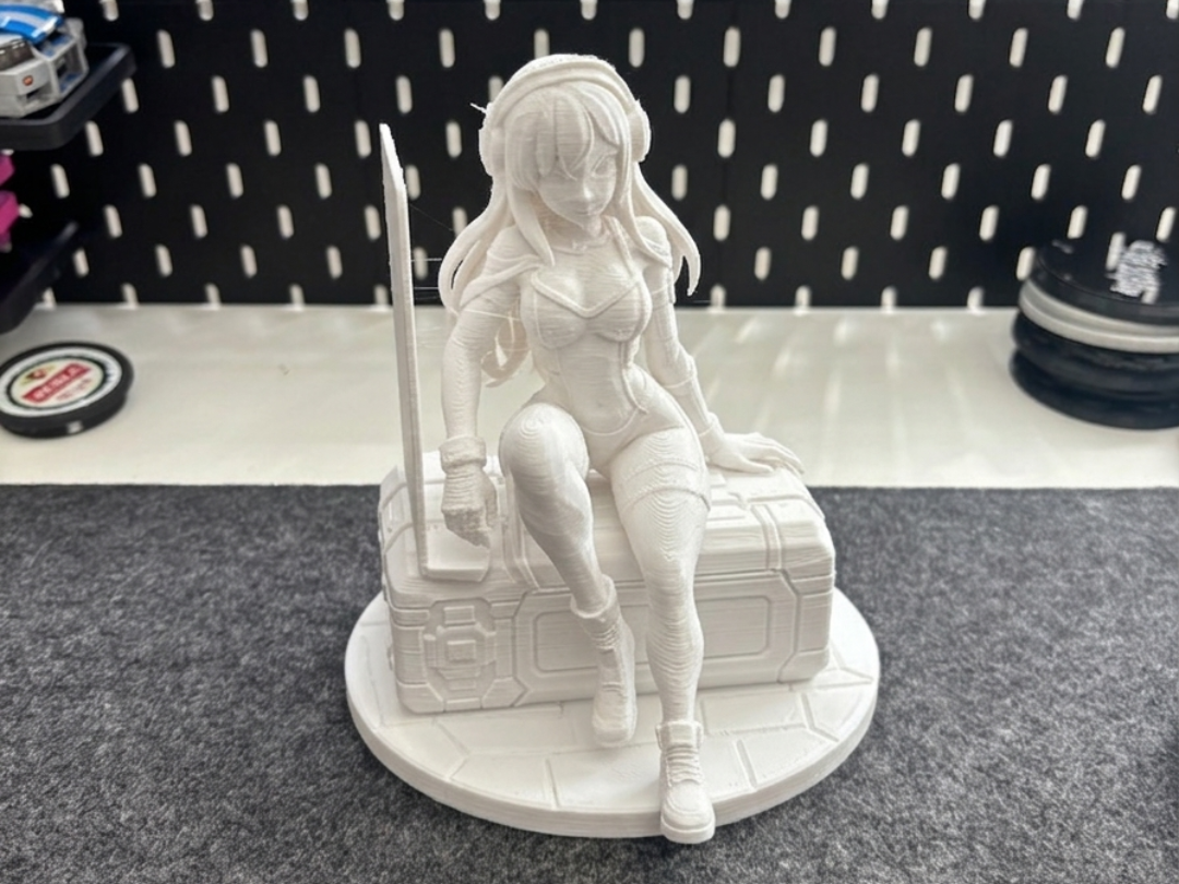 Gamer Girl | Tech Waifu with Headphones Statue