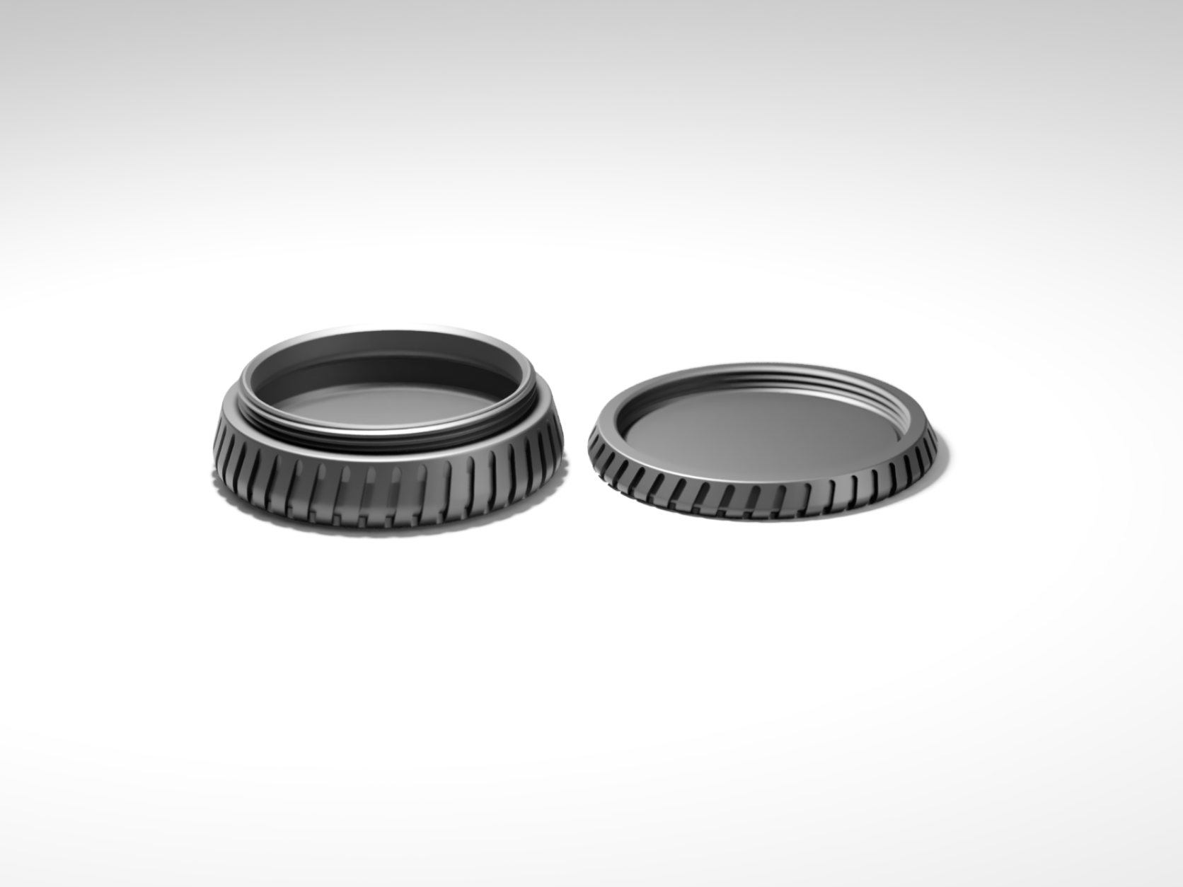 Minimalist Low-Profile Container with Lid