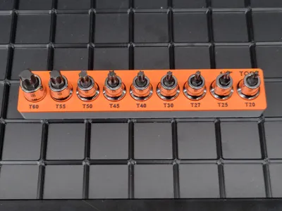 PITTSBURGH 1/2" Drive Torx Socket Gridfinity Tray