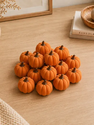 Adorno temático: Mini Pumpkins – 3 cm Decor Fall Table Decoration — vista de referencia 2