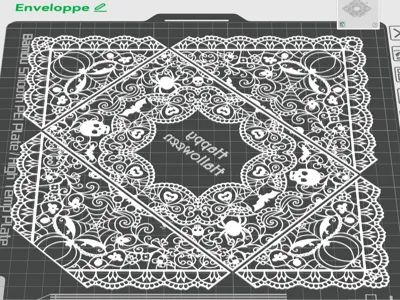 Halloween Lace on Tulle Envelope Version