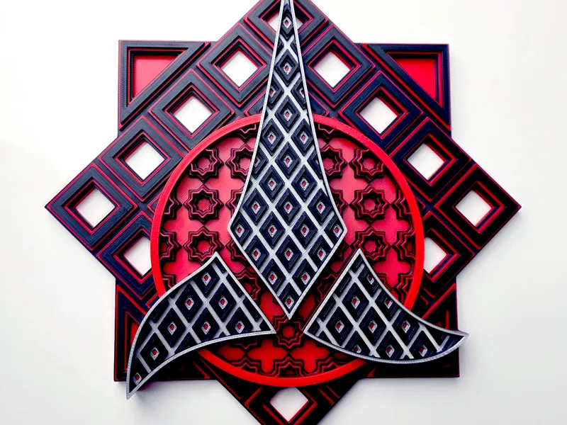Klingon Empire Dimensional Grid Mosaic
