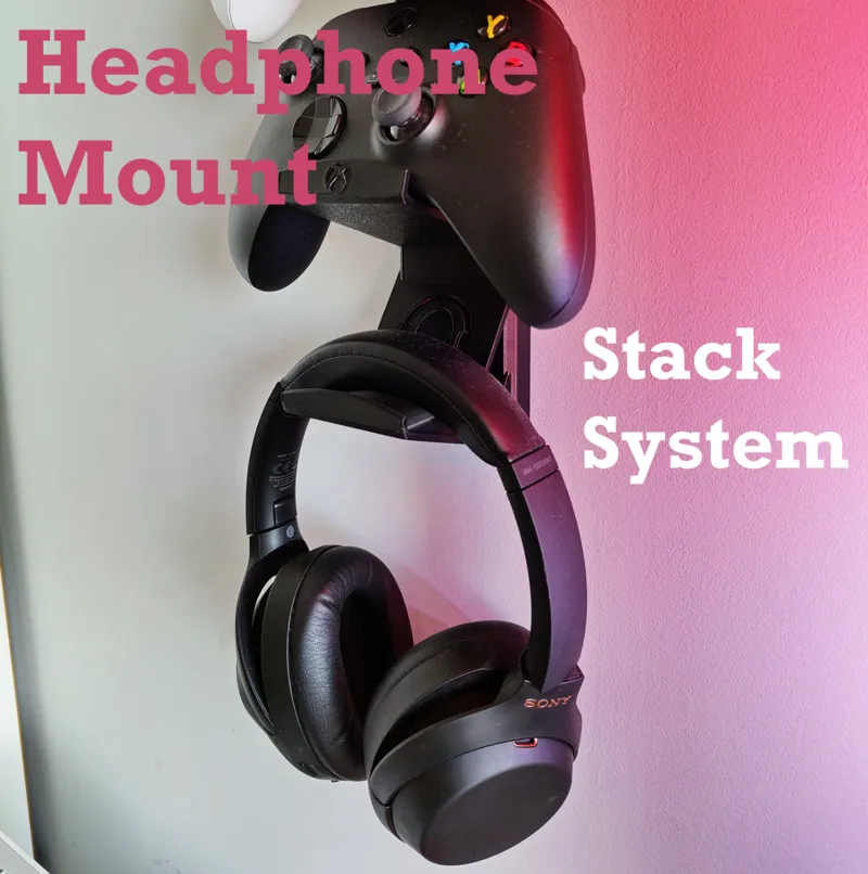 Headphone wall mount, stackable