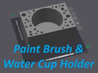 Paint Brush & Water Cup Holder