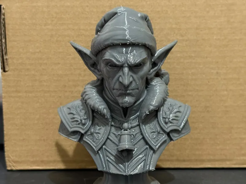 Gothic Christmas Elf Bust – Dark Santa’s Helper