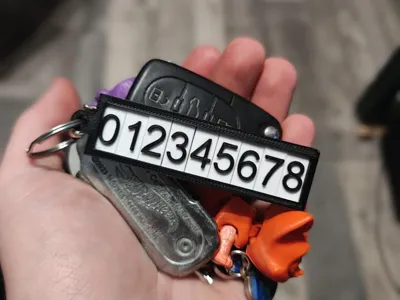 Phone Number Keychain