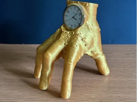 Wednesday Hand / Thing Hand Clock & Pencil Holder