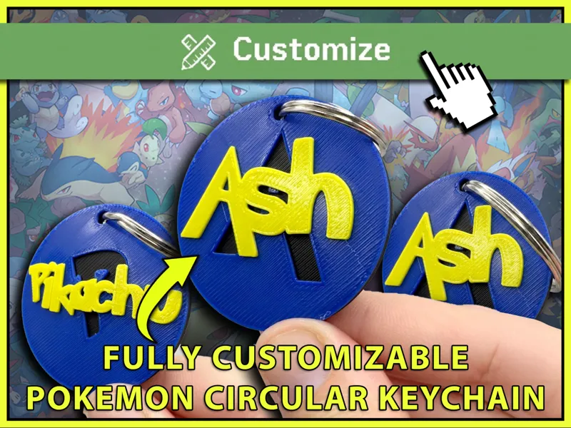 Pokemon Custom Round Tag Maker