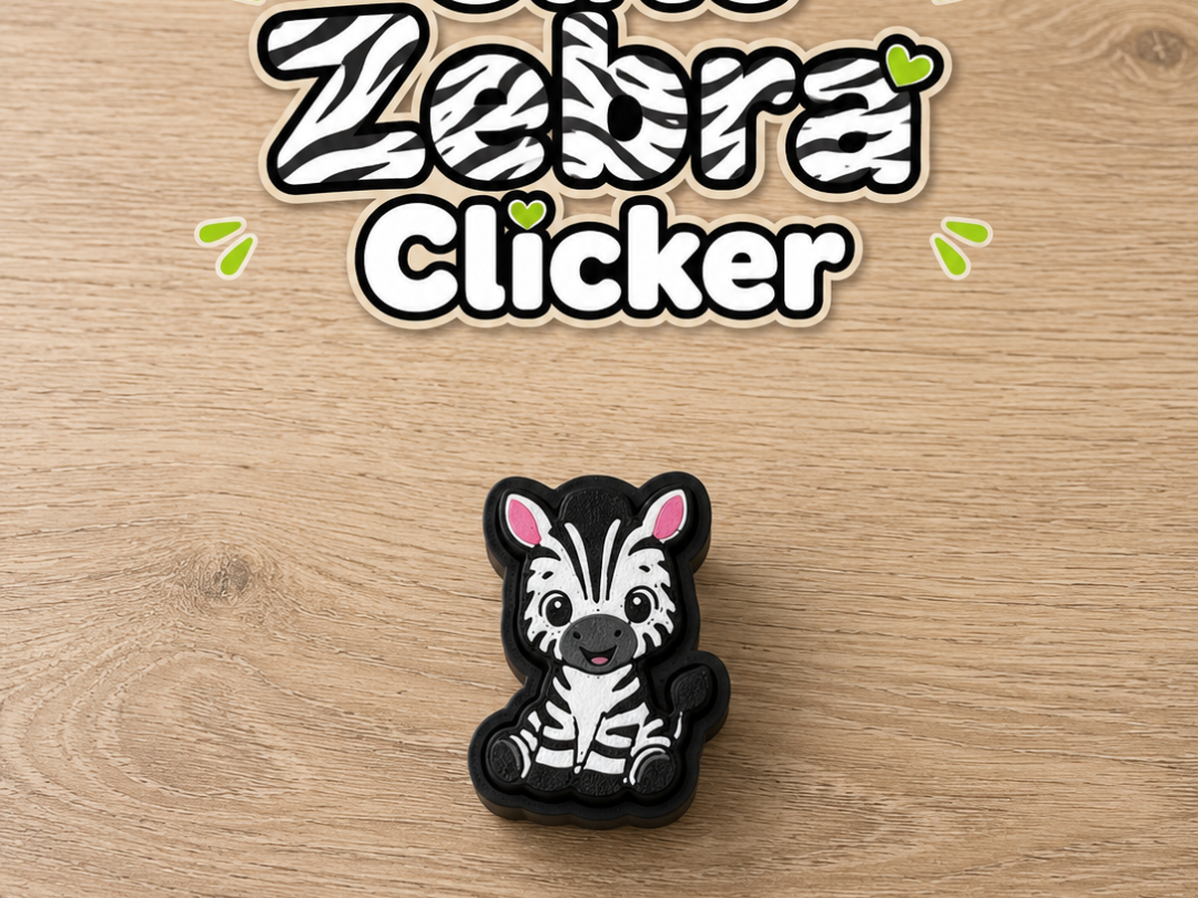 Cute Zebra clicker fidget toy