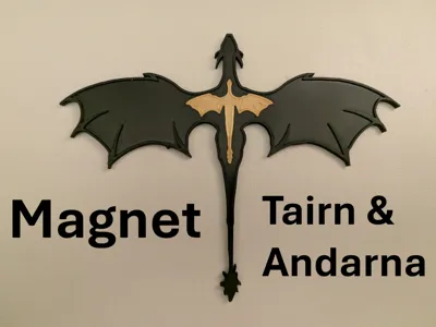 Fourth Wing Magnet: Tairn & Andarna dragon mark