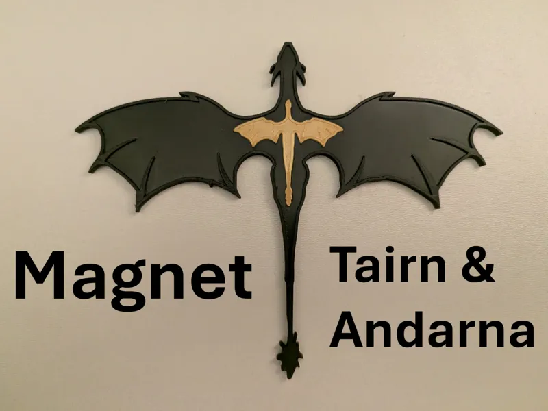 Fourth Wing Magnet: Tairn & Andarna dragon mark