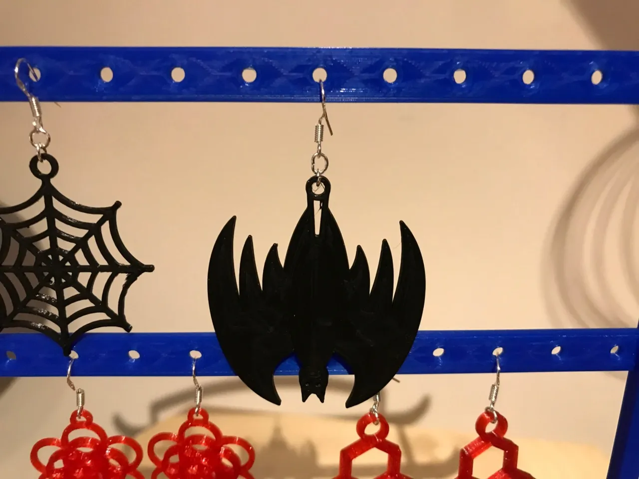 Halloween fun Earrings Jewellery Web Bat Spider view 3