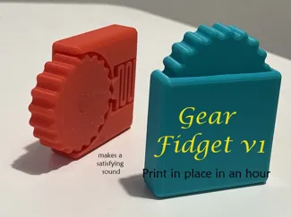 Gear Clicking Fidget print in place